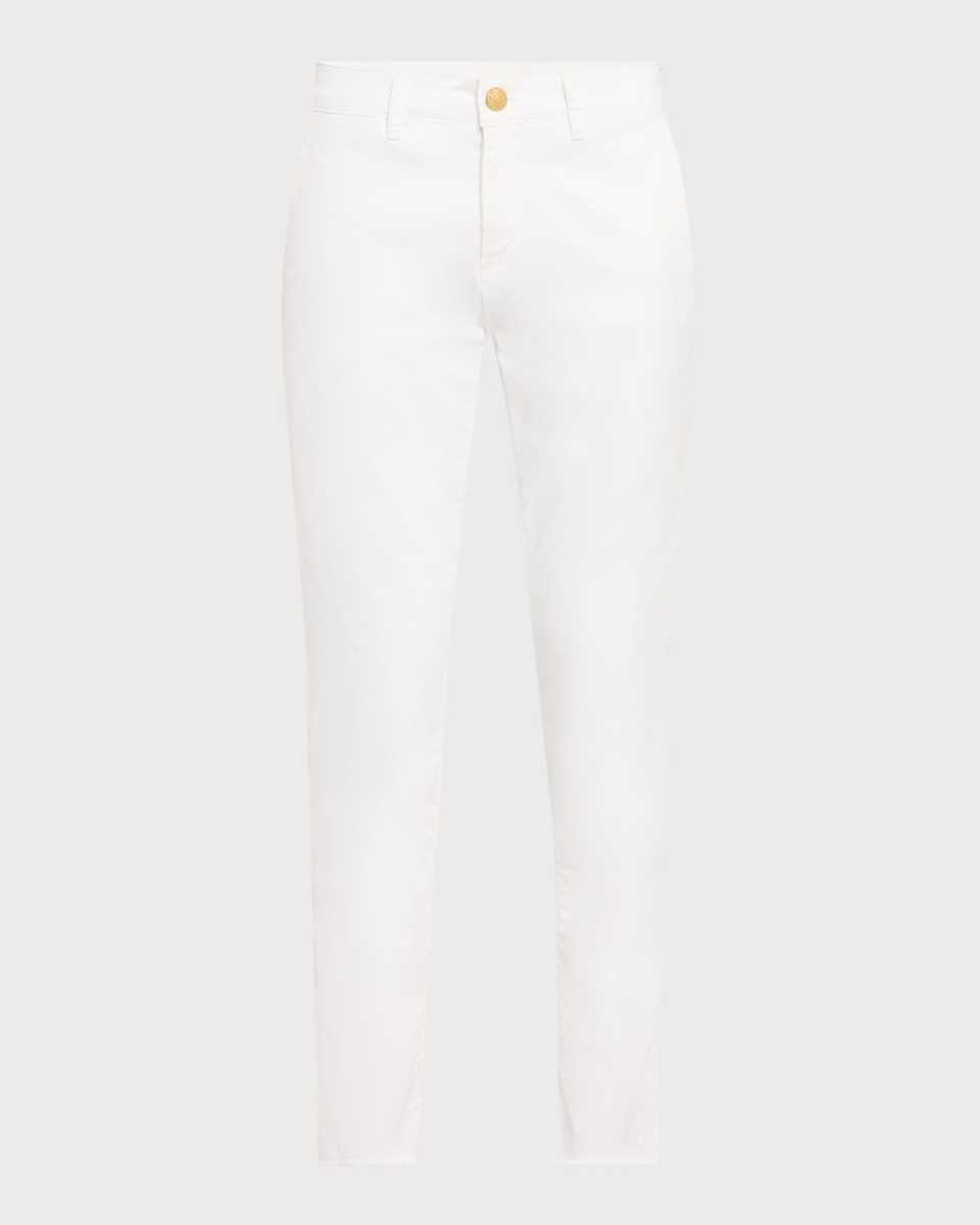 Cathy Cropped Slim Stretch Cotton Pants